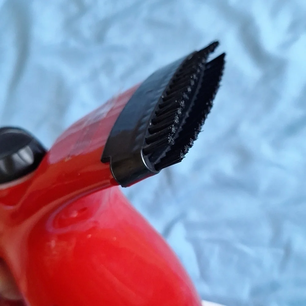 Pursonic Handheld Fabric Steamer In Red Color With Brush Attachment